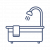 icono baño azul